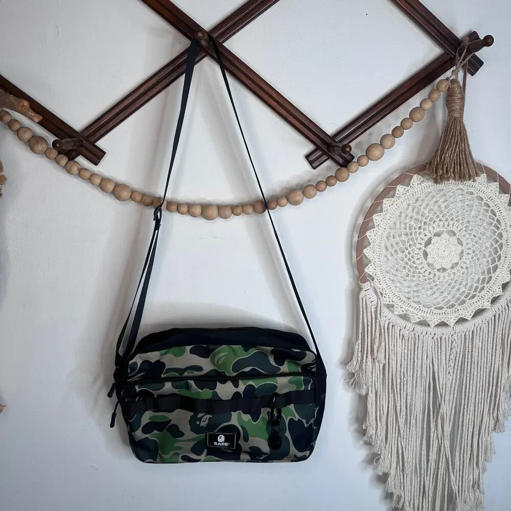 BAPE A Bathing Ape Camo Camouflage Crossbody Bag